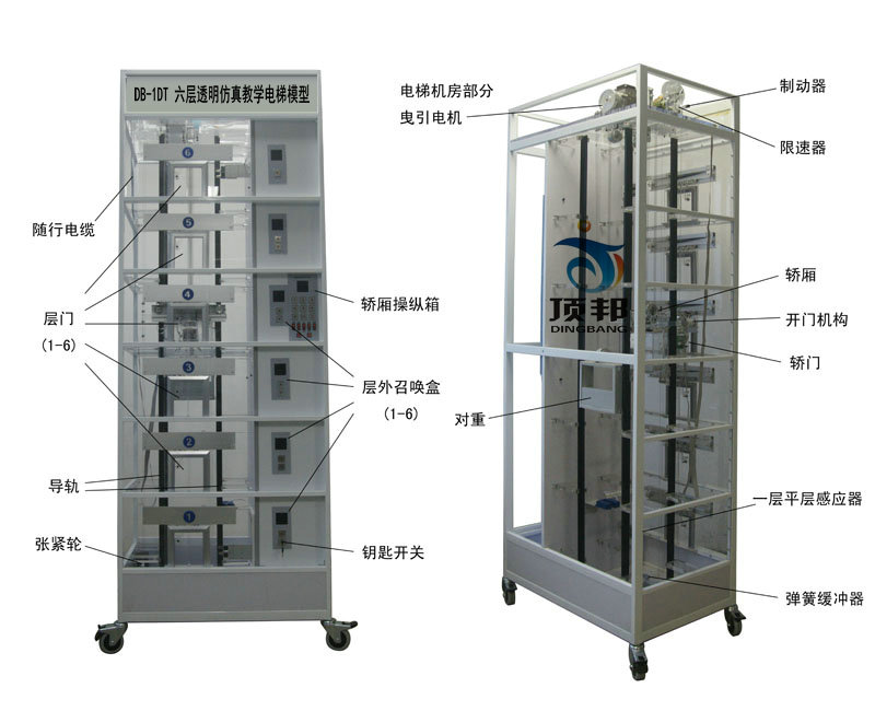 六层透明电梯模型